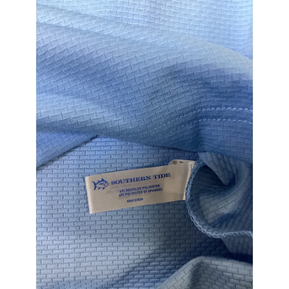 Southern Tide Boys XL 16 Ocean Channel Blue Schooner Quarter Zip Pullover NWT